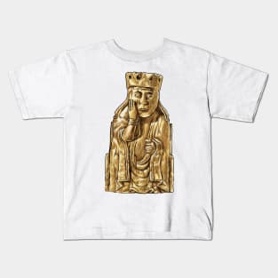 Noble Matriarch: The Lewis Chessmen Queen Design Kids T-Shirt